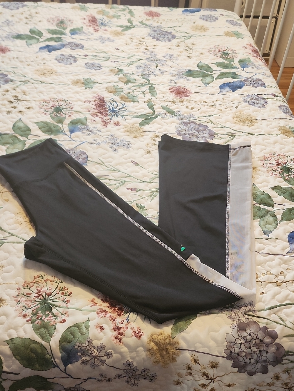 adidas Black Leggings with White Side Stripe